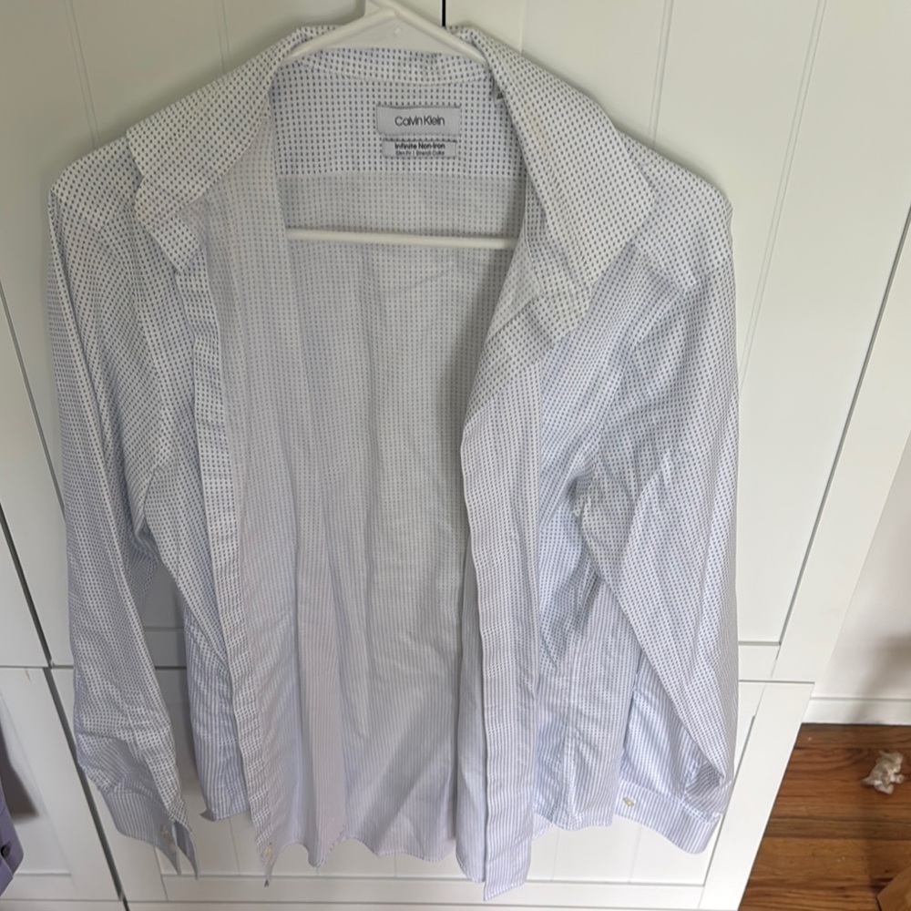 Calvin Klein Light Blue Checkered Shirt